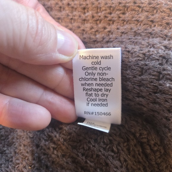 Market & Spruce Chocolate Brown Wide Knit Open Front Cardigan Sweater Womens Med - Picture 7 of 11